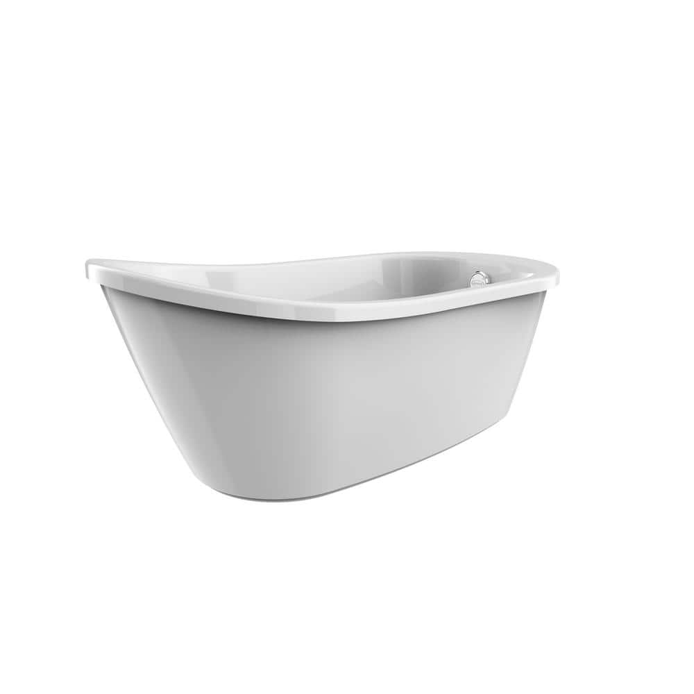 Piccolo 59" White Acrylic Freestanding Soaking Bathtub