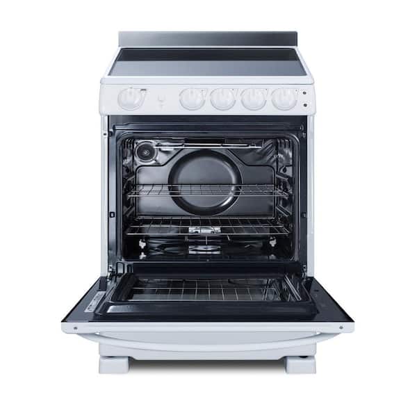 24 in. 2.9 cu. ft. Slide-In Electric Range in White