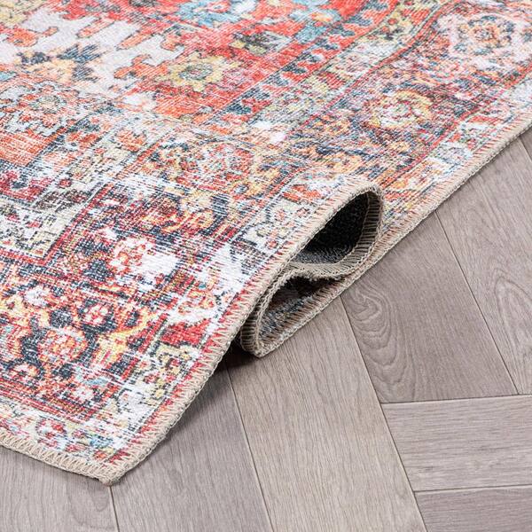 World Rug Gallery Amber Multi 5 ft. x 7 ft. Transitional