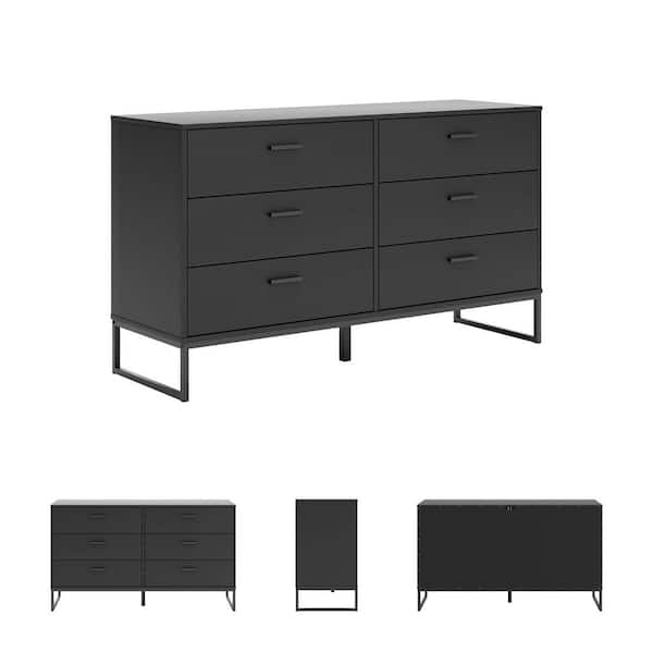 Signature DESIGN BY ASHLEY Socalle Black 6 Drawer 59.02 in