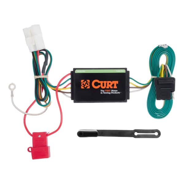 CURT Custom Vehicle-Trailer Wiring Harness, 4-Flat, Select Subaru Vehicles, OEM Tow Package Required, Quick T-Connector