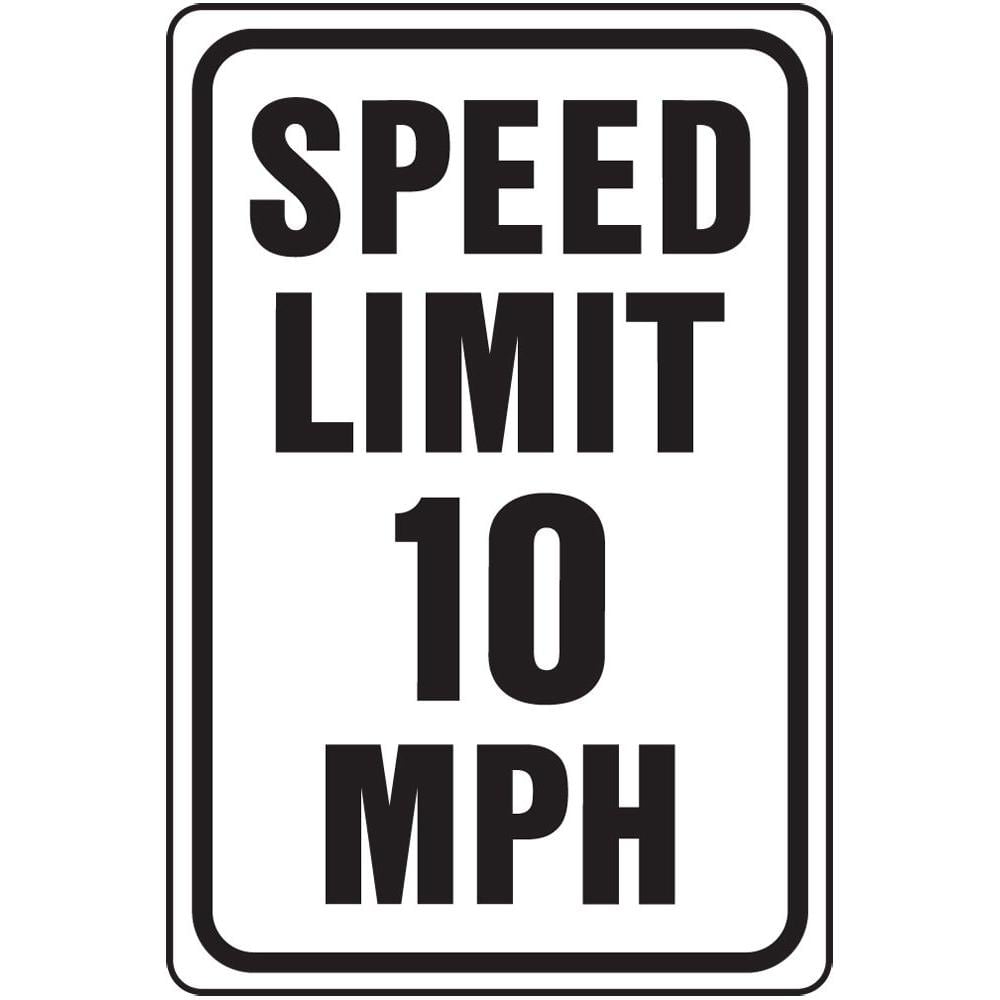 HY-KO 18 in. x 12 in. Aluminum Speed Limit 10 MPH Sign HW-10 - The Home ...