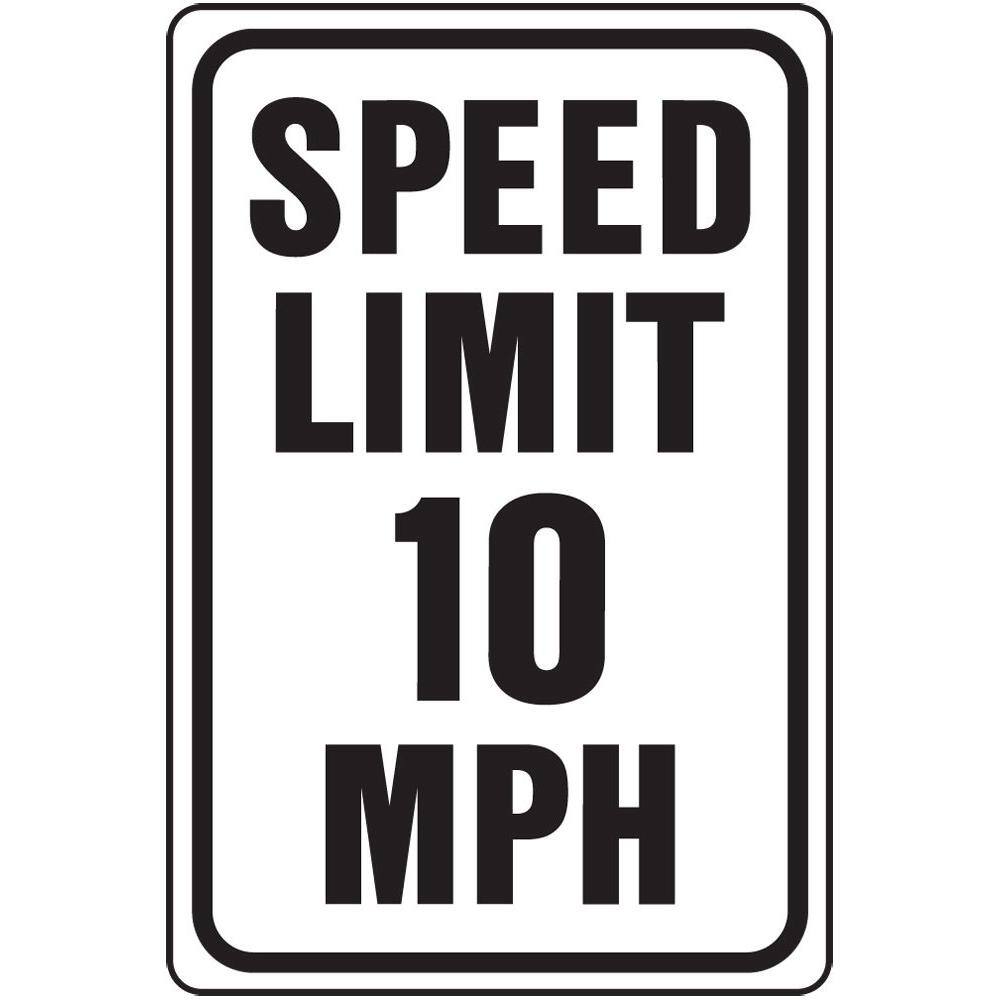 HY-KO PRODUCTS 18 in. x 12 in. Aluminum Speed Limit 10 MPH Sign HW-10 ...