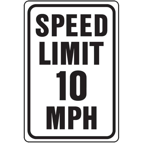 HY-KO 18 in. x 12 in. Aluminum Speed Limit 10 MPH Sign
