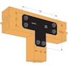 Outdoor Accents Avant Collection ZMAX, Black Powder-Coated T Strap for 6x6 Lumber