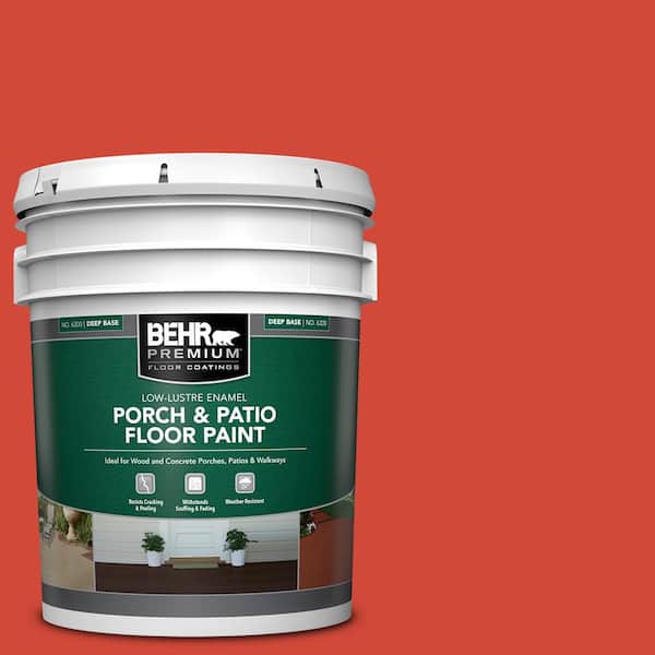 BEHR PREMIUM 5 gal. #P180-7 Top Tomato Low-Lustre Enamel Interior/Exterior Porch and Patio Floor Paint