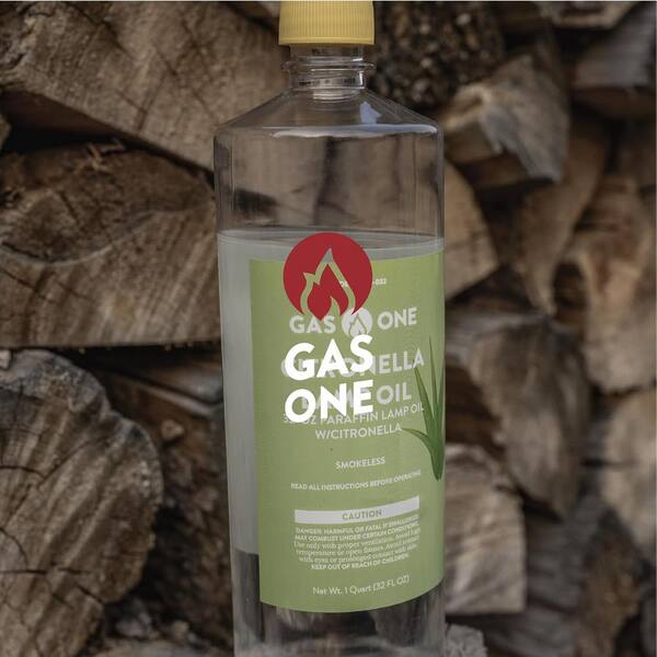 Gas One Scented Citronella Lamp Oil - 1 Gallon Paraffin Fuel For Lamps, Lanterns & Tiki Torches