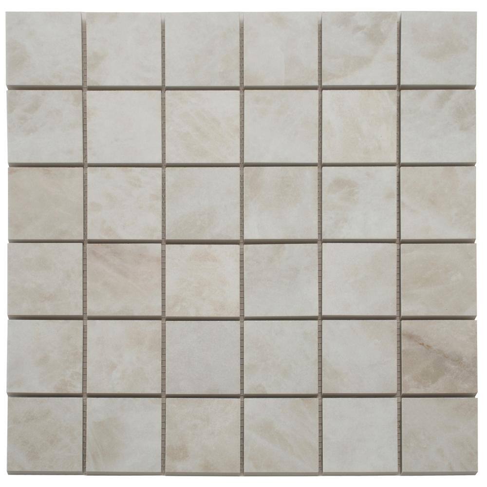Splendor 4 in. x 5 in. Lappato Light Cream Beige Porcelain Mosaic Wall and Floor Tile Sample price history on PriceWatchPro