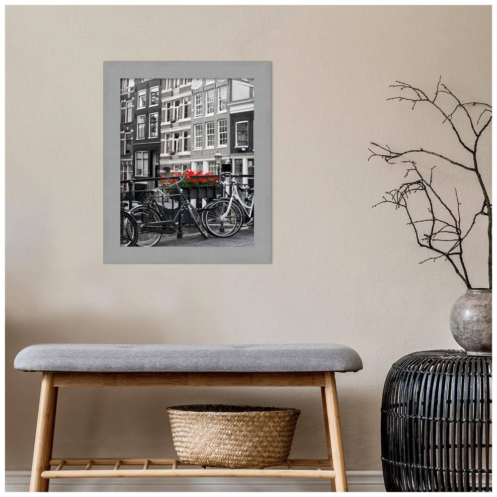 Classic 16x20 Brushed Nickel Wall Picture Frame