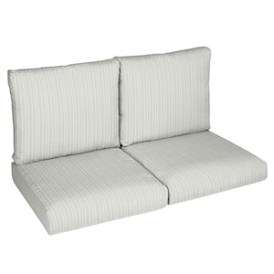 27 x 23 x 5 (4-Piece) Deep Seating Outdoor Loveseat Cushion in Cavo Smoke