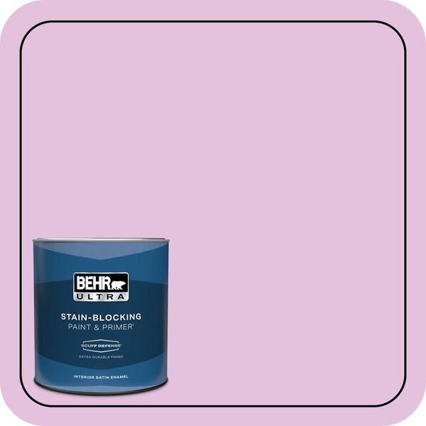 BEHR ULTRA 1 qt. #P110-2 Girl Talk Extra Durable Satin Enamel Interior Paint & Primer