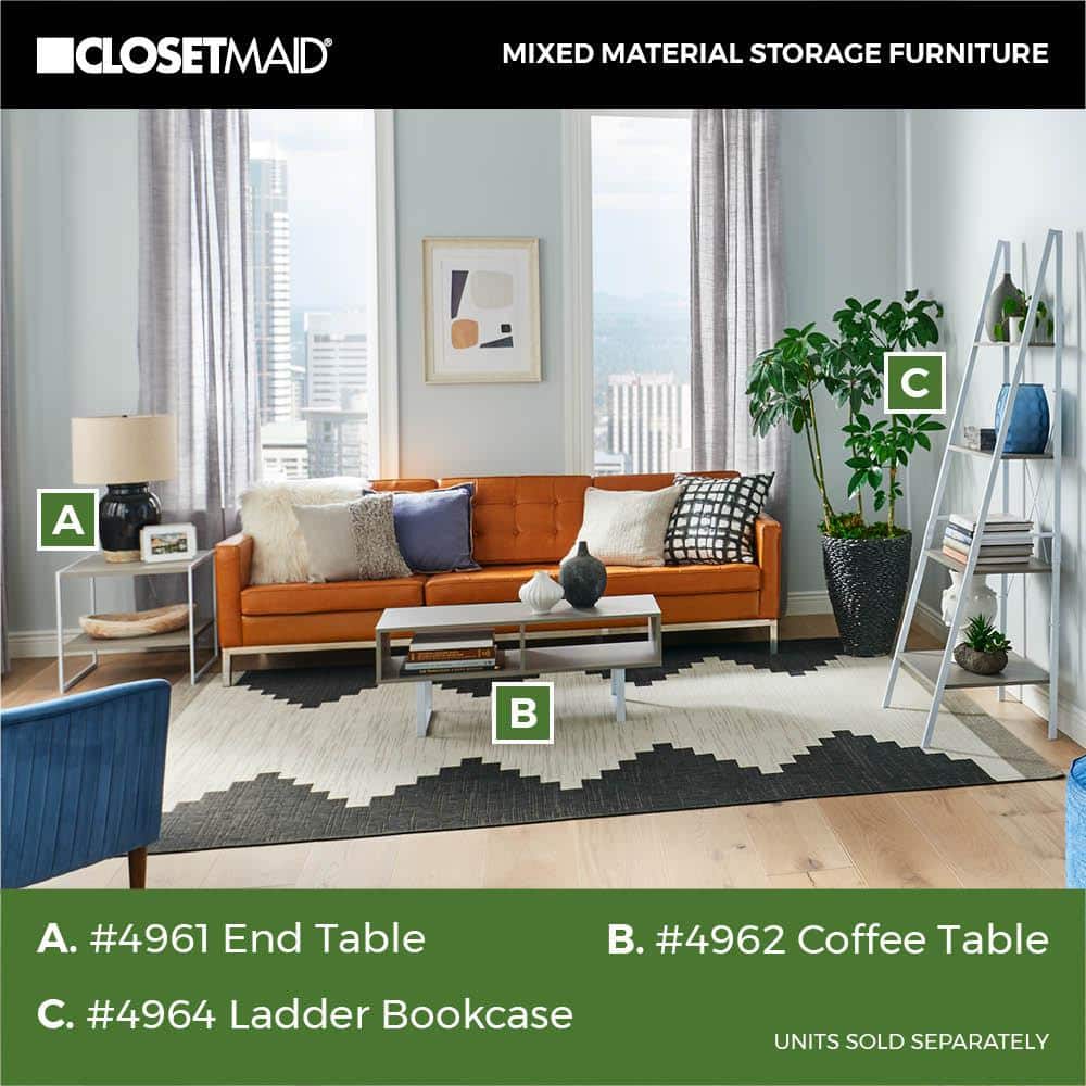 Modern Taupe Wood & Metal Coffee Table with Storage