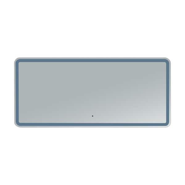 innoci-usa Hermes 62 in. W x 28 in. H Frameless Rectangular LED Light Bathroom Vanity Mirror
