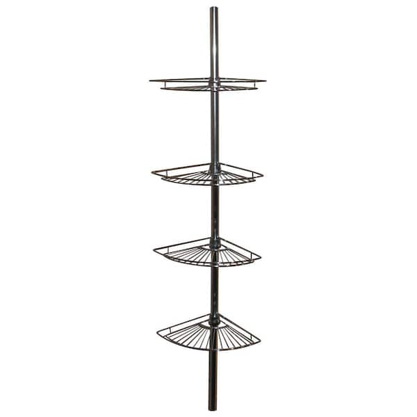 Glacier Bay Tension Corner Pole Caddy in Chrome 2114SSHD The Home Depot