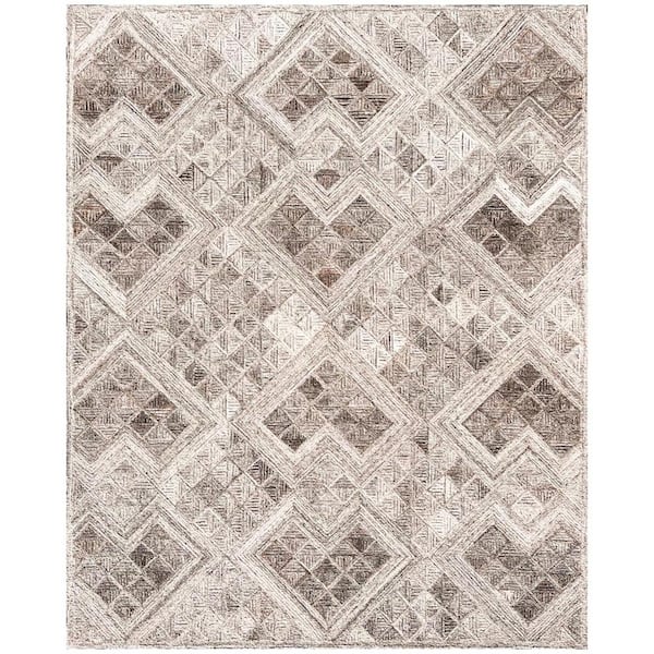 Silver 5 ft. x 8 ft. Abstract;Geometric Area Rug