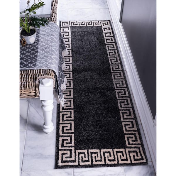 Athens Modern Charcoal 2' 0 x 6' 0 Runner Rug