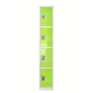629-Series 72 in. H 4-Tier Steel Key Lock Storage Locker Free Standing Cabinets for Home, School, Gym in Green