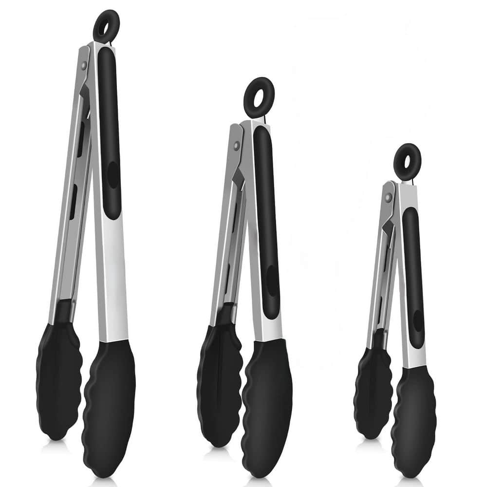 Stainless Steel Locking Kitchen Tongs Set - Heat Resistant up to 600°F, Heavy Duty for Cooking, Salad, Dishwasher Safe price history on PriceWatchPro