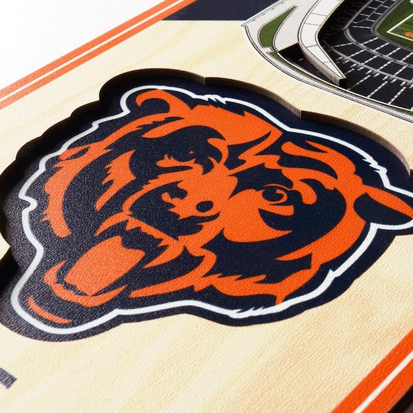 YouTheFan NFL Chicago Bears 3D Logo Series Wall Art - 12x12