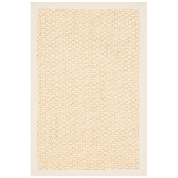 Natural Fiber Cream 2 ft. x 3 ft. Solid Area Rug