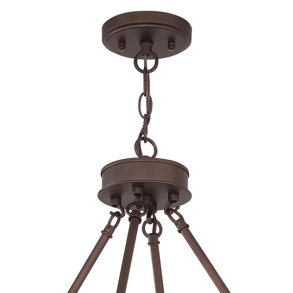 Oil Rubbed Bronze 12-Light Wagon Wheel Chandelier