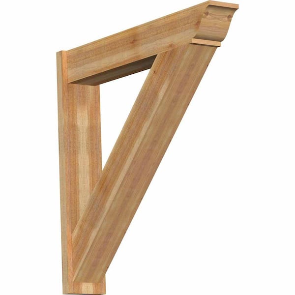 Ekena Millwork 8 in. x 44 in. x 44 in. Western Red Cedar Traditional Rough Sawn Outlooker