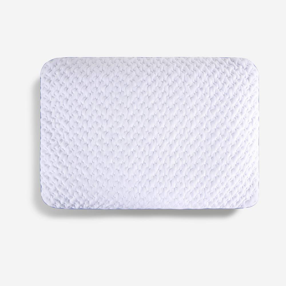 Balance 1.0 White and Blue Medium Hybrid Pillow