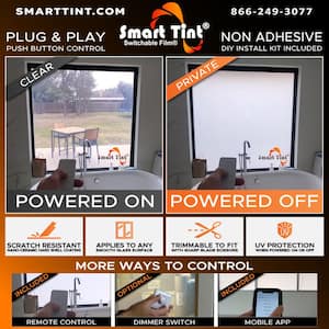 48 in. W x 36 in. L Frosted White/Clear Tinted / Privacy Glare Control Window Film