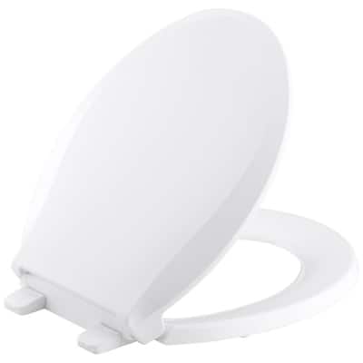 Kohler Cachet Round Closed Front Toilet Seat With Q3 Advantage In White K R4639 0 The Home Depot - How To Change A Kohler Toilet Seat