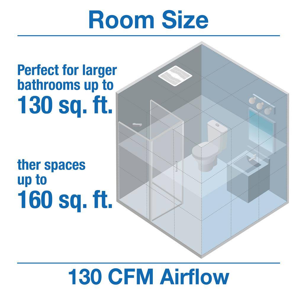 White Galvanized Steel Ceiling Mount Energy Star Exhaust Fan