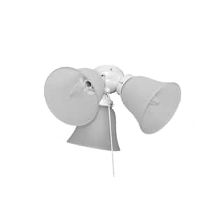 Basic-Max 3-Light Matte White Ceiling Fan Shades Light Kit