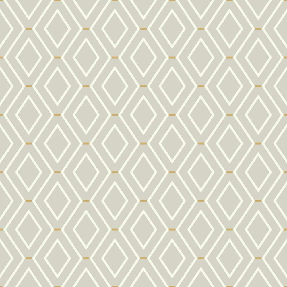 Gray Geometric Diamond Pattern Removable Wallpaper Roll