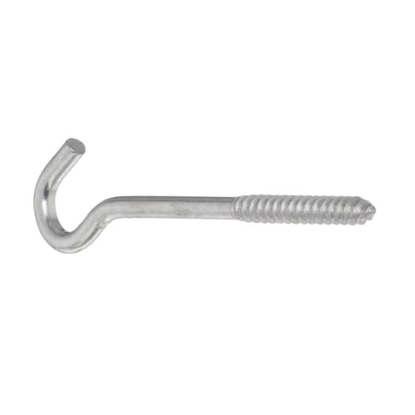 Everbilt 1/4 in. x 5 in. Zinc-Plated Lag Thread Screw Hook 806976 - The  Home Depot