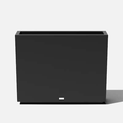 Block Span Extra Large Black Plastic Rectangular Planter with Drainage Holes(10 in. L x 38 in. W x 30 in. H)