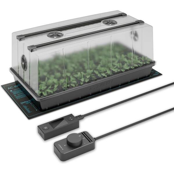 10 in. Black Plastic Indoor Gardening Germination Dome Kit Seed Starting and Cloning Plants