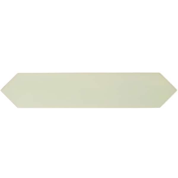Apollo Tile Piquet Green 2 in. x 10 in. Matte Ceramic Picket Wall and Floor Tile Sample (0.14 Sq. ft./case) (1-pack)