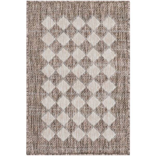 Galey Alix Mulberry 2 ft. 7 in x 7 ft. 3 in. Indoor/Outdoor Area Rug, Brown