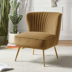 JAYDEN CREATION Monica Modern Burn-brick Velvet Comfy Living Room