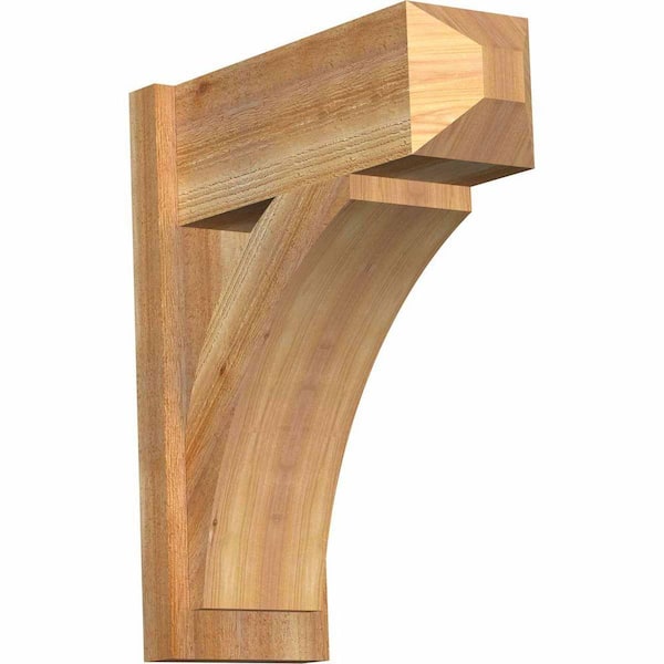 Ekena Millwork 8 in. x 24 in. x 20 in. Western Red Cedar Thorton Craftsman Rough Sawn Outlooker