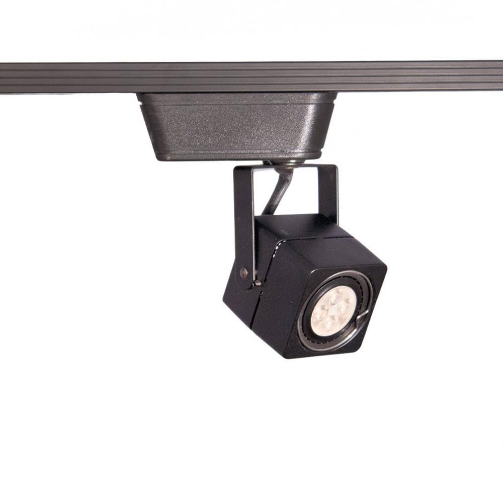 WAC Lighting HT802 1Light Black Low Voltage Track Head with 8Watt