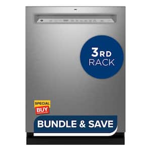 24 in. Fingerprint Resistant Stainless Front Control Built-In Tall Tub Dishwasher with Dry Boost, 3rd Rack, and 47dBA