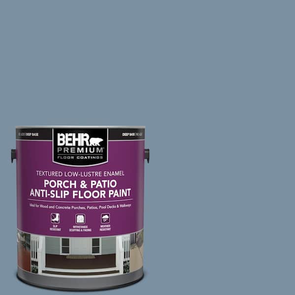 BEHR PREMIUM 1 gal. #S510-4 Jean Jacket Blue Textured Low-Lustre Enamel Interior/Exterior Porch and Patio Anti-Slip Floor Paint