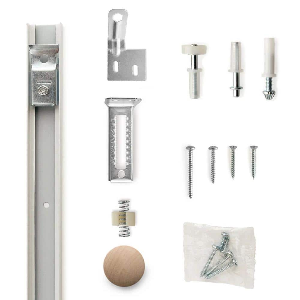 48" x 80" Light Gray Painted MDF Composite Bi-Fold Door
