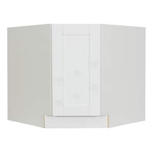 Anchester White Plywood Shaker Stock Assembled Base Corner Kitchen Cabinet (36 in. W x 34.5 in. H x 24 in. D)