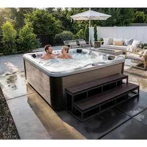 American Spas 7-Person 100-Jet Premium Acrylic Bench Spa Standard