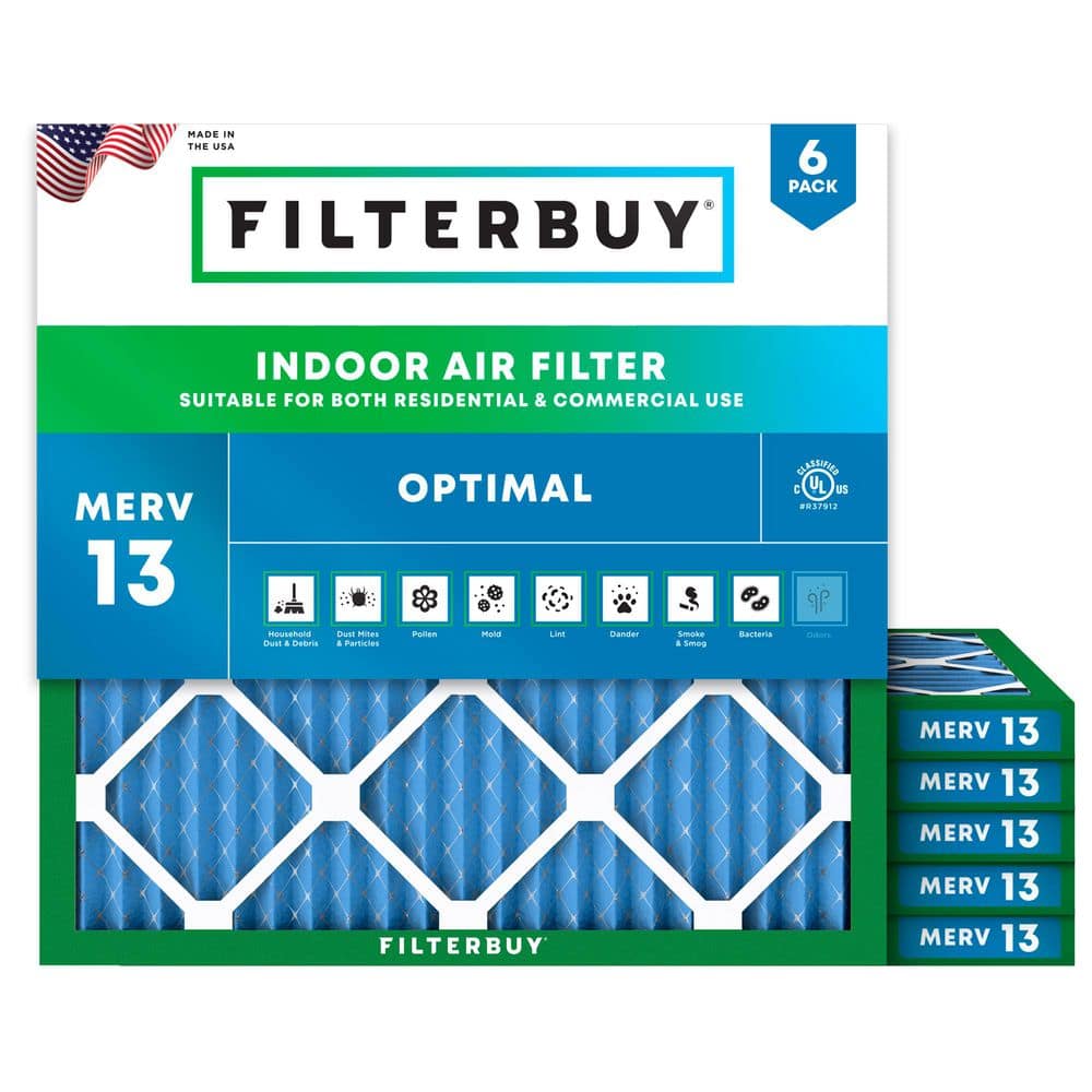 19 in. x 19 in. x 1 in. MERV 13 (FPR 10) Health Defense Pleated HVAC AC Furnace Air Filters Replacement (6-Pack) price history on PriceWatchPro