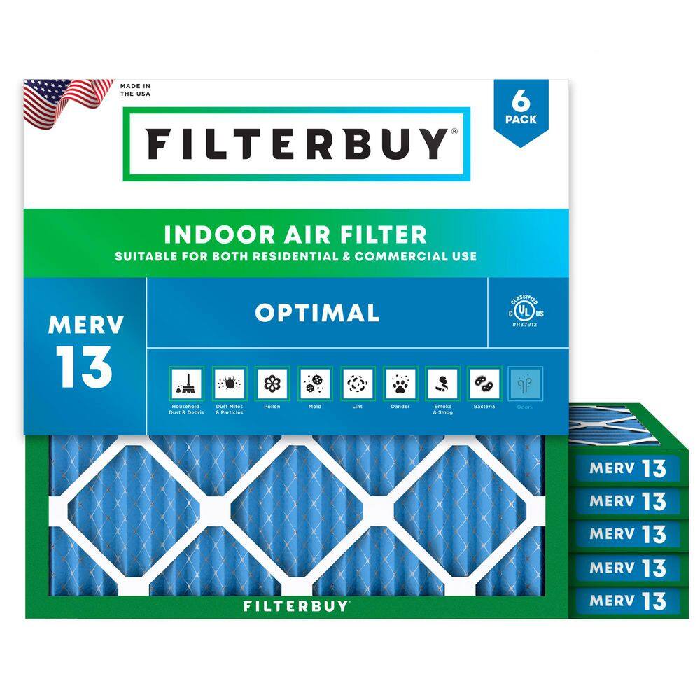 20 in. x 20 in. x 1 in. MERV 13 (FPR 10) Health Defense Pleated HVAC AC Furnace Air Filters Replacement (6-Pack) price history on PriceWatchPro