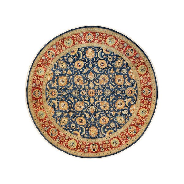 Solo Rugs Mogul One-of-a-Kind Traditional Blue 9 ft. 1 in. x 9 ft. 1 in. Oriental Area Rug