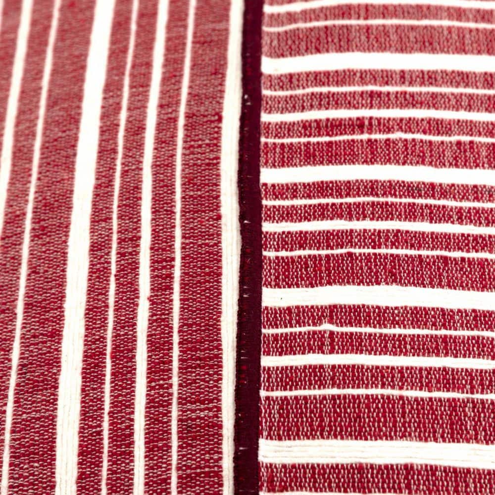 Red, Ivory Striped Polyester 20 in. x 20 in. Throw Pillow price history on PriceWatchPro