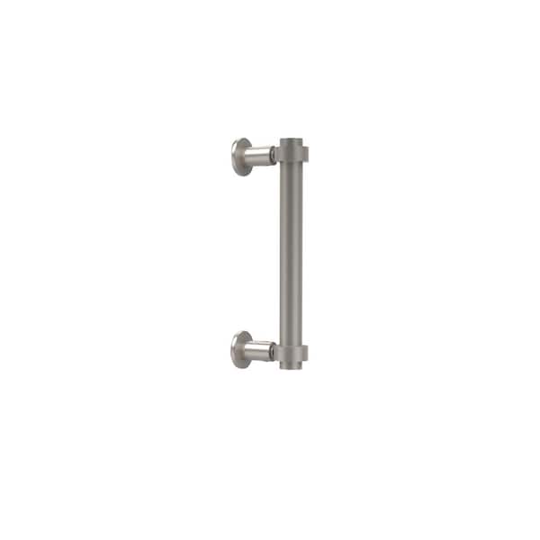 Contemporary 8 in. Back to Back Shower Door Pull in Satin Nickel